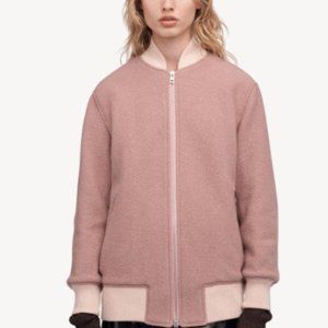 NWOT Rag & Bone Elle Wool Mauve Bomber Jacket Size M RETAIL $700 Sale $300